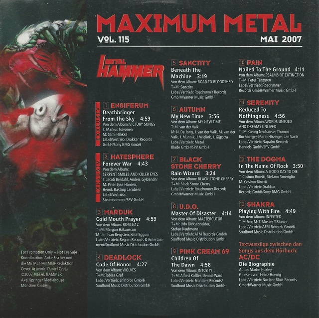 Various Artists - Metal Hammer - Maximum Metal Vol. 115 (05-2007) (2)