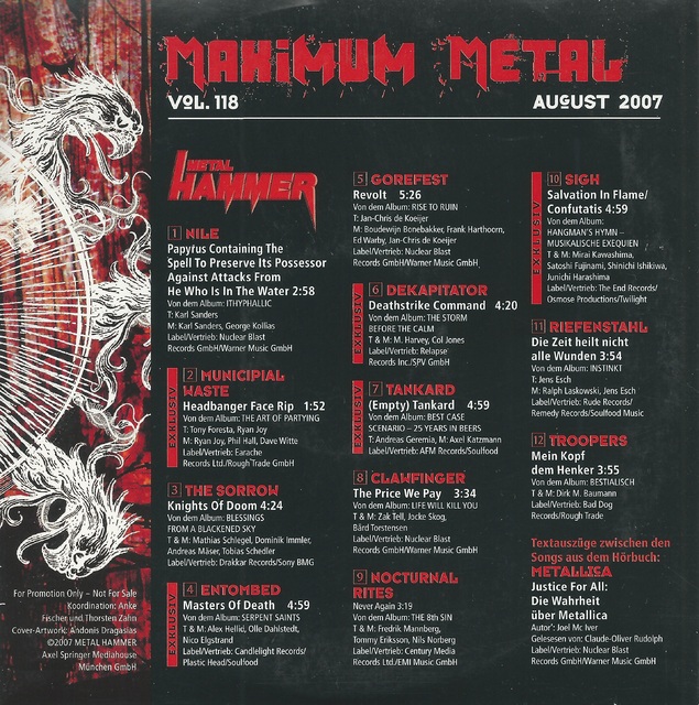 Various Artists - Metal Hammer - Maximum Metal Vol. 118 (08-2007) (2)