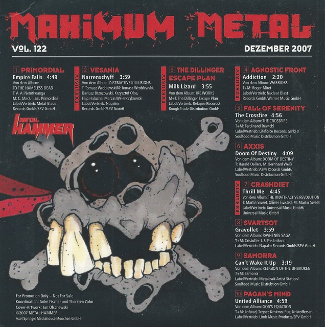 Various Artists - Metal Hammer - Maximum Metal Vol. 122 (12-2007) (2)
