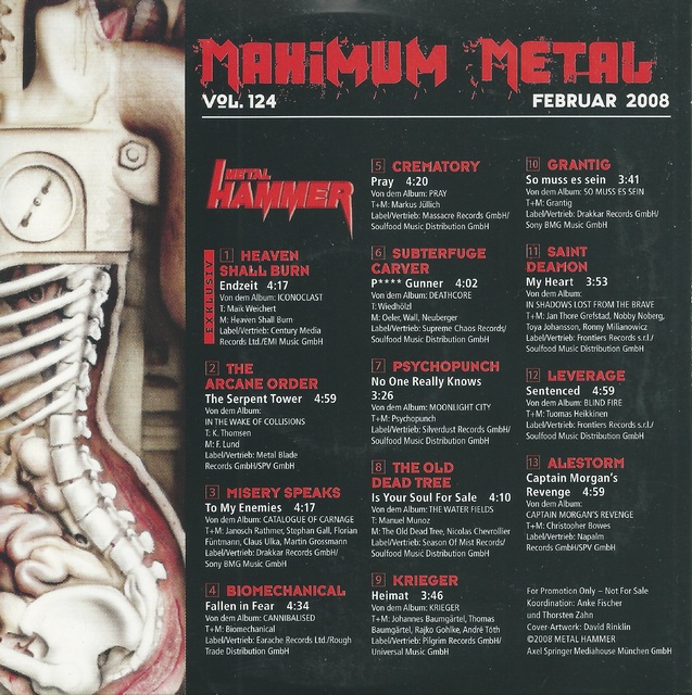 Various Artists - Metal Hammer - Maximum Metal Vol. 124 (02-2008) (2)