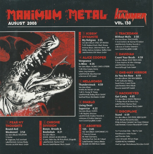 Various Artists - Metal Hammer - Maximum Metal Vol. 130 (08-2008) (2)
