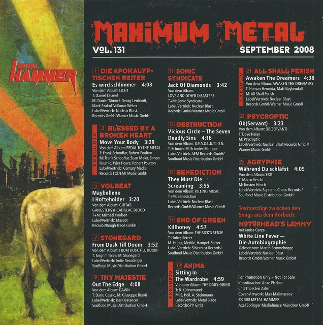 Various Artists - Metal Hammer - Maximum Metal Vol. 131 (09-2008) (2)