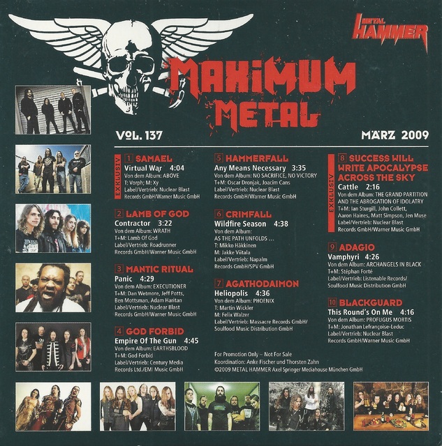 Various Artists   Metal Hammer   Maximum Metal Vol  137 (03 2009) (2)