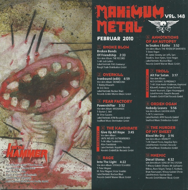 Various Artists - Metal Hammer - Maximum Metal Vol. 148 (02-2010) (2)