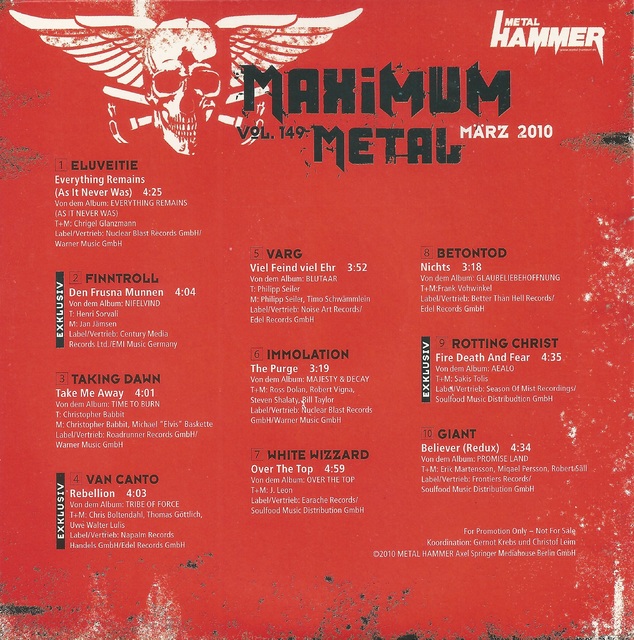 Various Artists - Metal Hammer - Maximum Metal Vol. 149 (03-2010) (2)