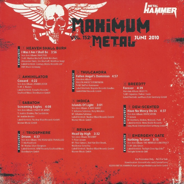 Various Artists - Metal Hammer - Maximum Metal Vol. 152 (06-2010) (2)