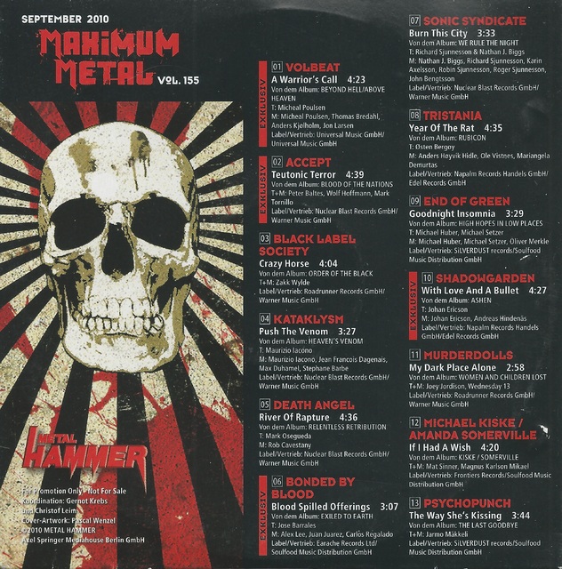 Various Artists - Metal Hammer - Maximum Metal Vol. 155 (09-2010) (2)