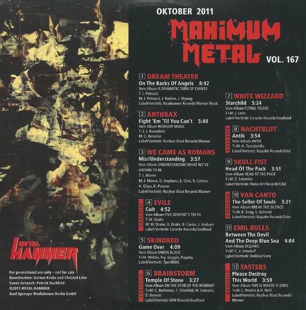 Various Artists - Metal Hammer - Maximum Metal Vol. 167 (10-2011) (2)