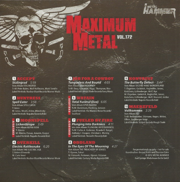 Various Artists - Metal Hammer - Maximum Metal Vol. 172 (2)