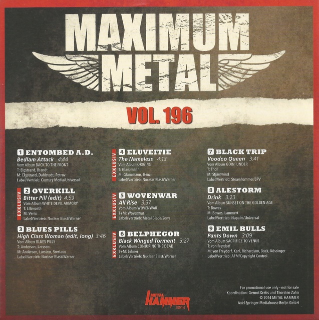 Various Artists - Metal Hammer - Maximum Metal Vol. 196 (08-2014) (2)