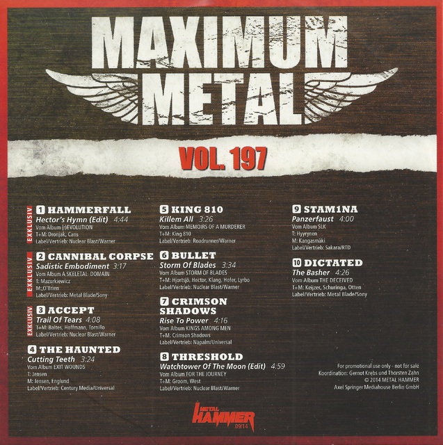 Various Artists - Metal Hammer - Maximum Metal Vol. 197 (09-2014) (2)