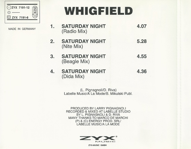 Whigfield - Saturday Night (2)