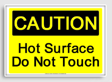 Hot Surface Do Not Touch Osha Caution Sign