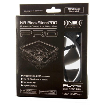 Noiseblocker NB-BlackSilentPro PL-PS 120 x 120 x 25mm 4-Pin PWM