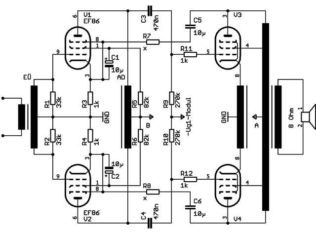 symmetrischer Verstrker