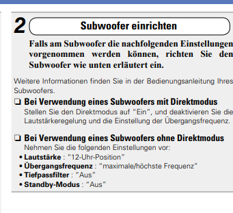 Unbenannsubwoover Einrichten