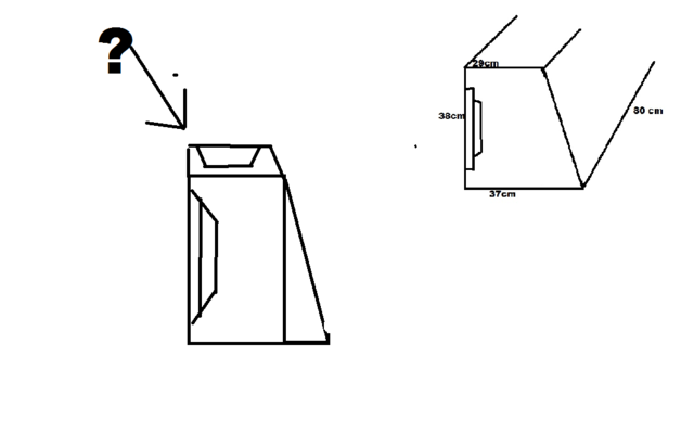 Subwoofer Gehäuse Mit Schräge Und Lautsprecher