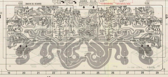 Sony TA-N77ES Main A Board Layout