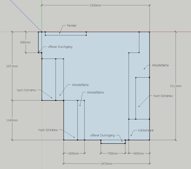 Grundriss Küche