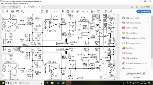 Sony TA F270 Schaltplan