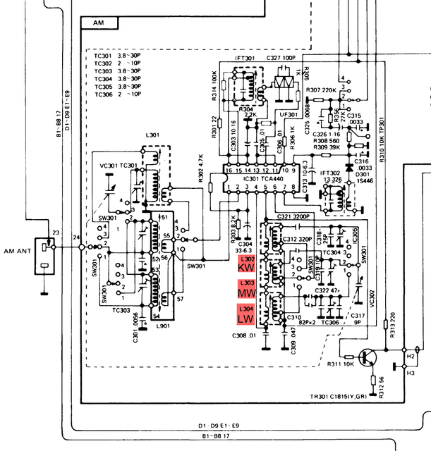 Schaltplan AM Sektion T2685