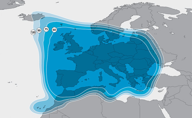 Astra 1N Footprint