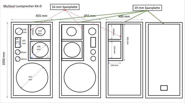 Zeichnung Mit Den Maßen Der Boxen