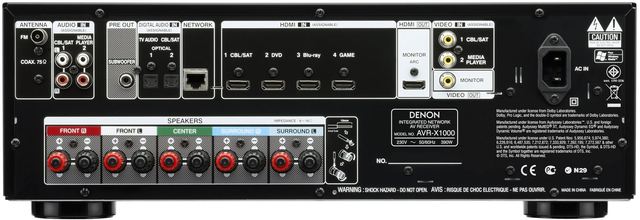 Denon Avr X1000 Connectique