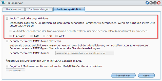 Medienserver_Audio_Transcoding