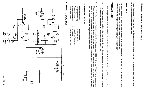 Hifi Entzerrer Vorverstarker Tvv 48 1225629