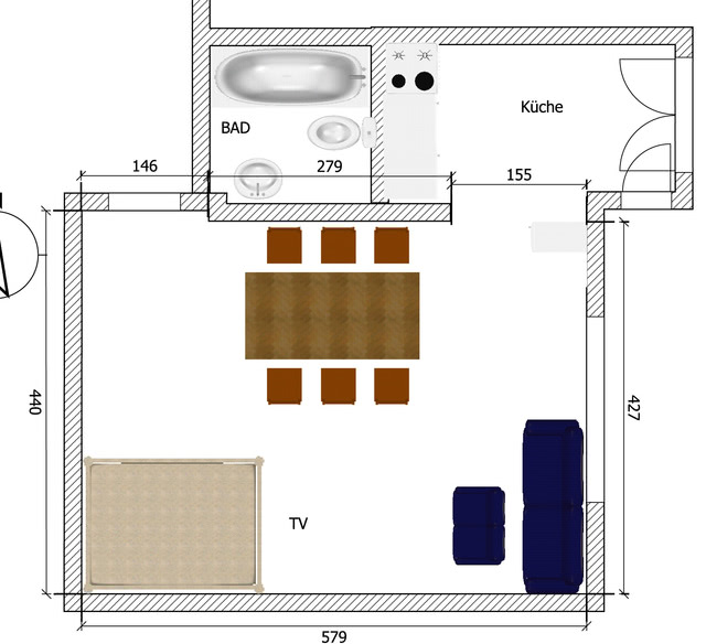 Grober Grundriss