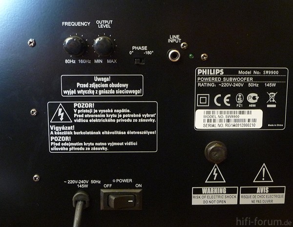 Philips Htr9900 Ls Sub Back