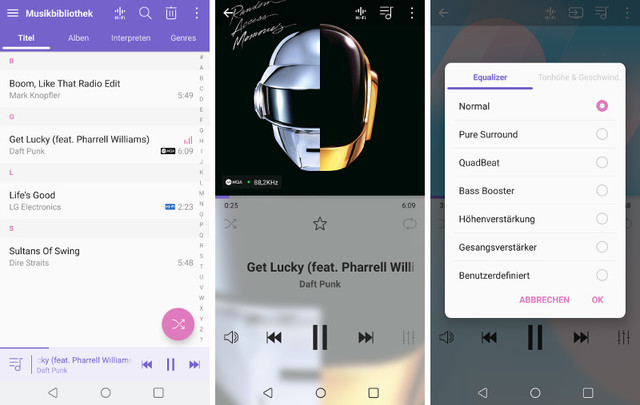171210 Lg V30 Screenshots Musikwiedergabe