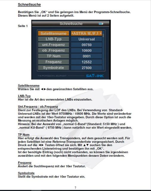 Bedinungsanleitung Satlink WS-6908SE