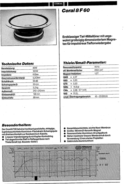 CORAL 8F60 Prospekt