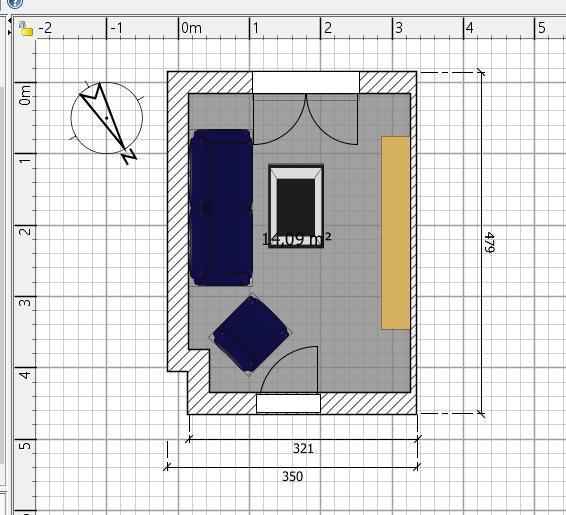 Grundriss + Möbel