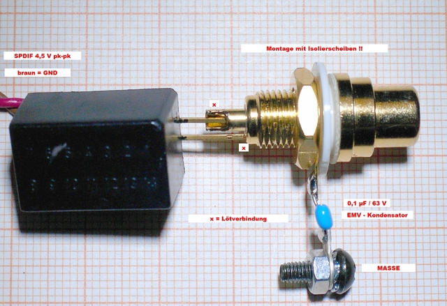 DIY  SPDIF Digitalausgang = Trenntrafo + Montage - 021