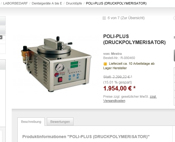 DRUCKPOLYMERISATOR   Kommerziell