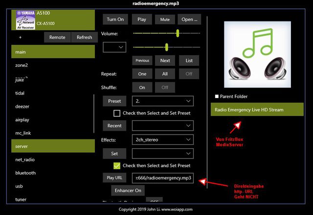 Controller For Yamaha MusicCast