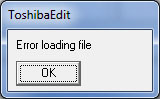Fehler ToshibaEdit