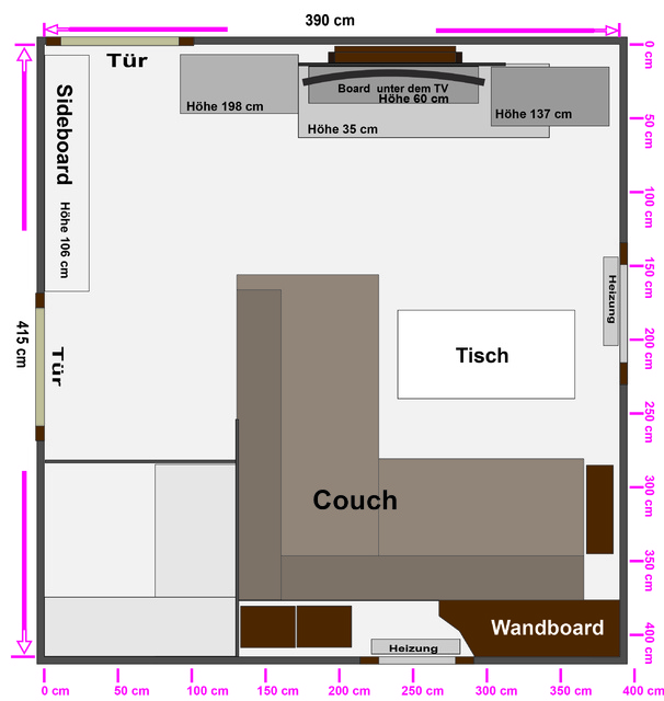 Genauer Plan Wohnzimmer Mit Maßband