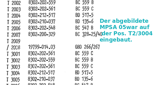 V1000 Ersatzteilliste und tatschlicher Verbau