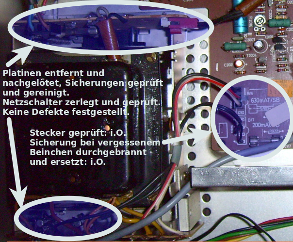 V1000 Netztrafo und Sicherungen