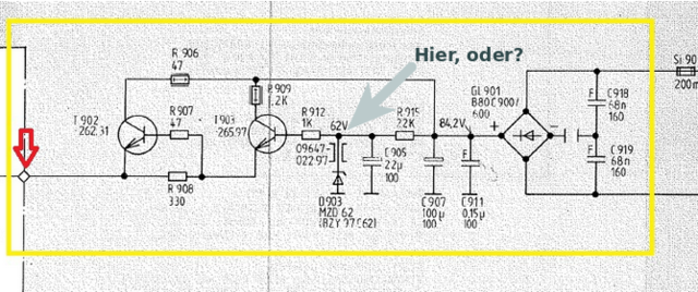 V1000 Spannung 62 V Im Schaltplan