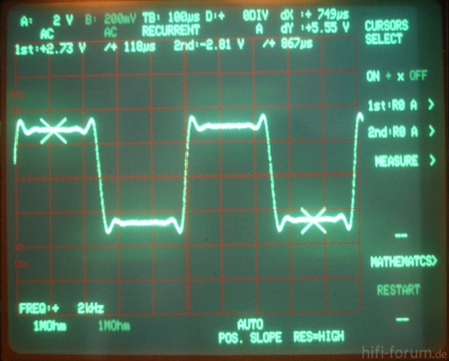 Rechteckantwort Des Pioneer PD-S703