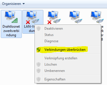 Netzwerk-Bridge Erstellen