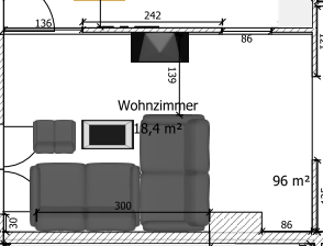 Grundriss Wohnzimmer