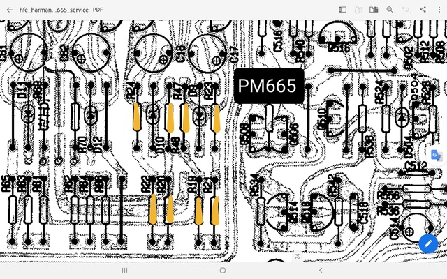 Bauteile PM665 Vorverstärker