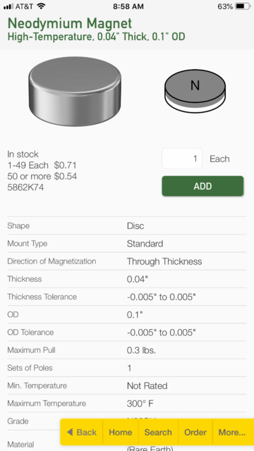 Fisher MT 6225 Neodym Magnet