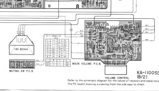 Muting-Schaltung Kenwood KA 1100SD